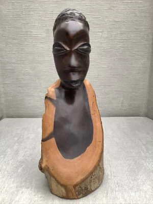 Statuette Africaine en bois d Ébène 2 Couleurs - TBE - Photo 1/4