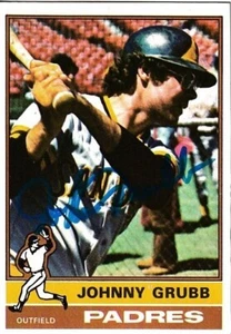 Johnny Grubb autographed signed autograph auto San Diego Padres 1976 Topps card - Picture 1 of 1
