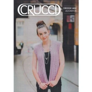 Crucci Knitting Pattern 1486, Sleeveless Vest, Designed for use 12 Ply Yarn - Picture 1 of 1