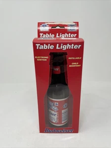 Budweiser Beer Bottle Table Lighter Refillable New In Box - Picture 1 of 3