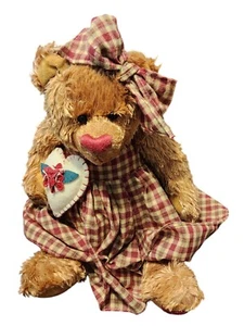 Oriental Trading Love Heart Teddy Bear 13” Stuffed Animal - Picture 1 of 19