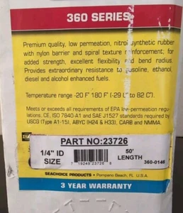 Seachoice 23726 Type A1-15 Low Permeation Fuel Hose - 360 Series, 1/4" x 50' - Picture 1 of 4