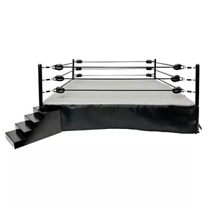 Premium Metal Real Scale Wrestling Ring for WWE & AEW Wrestling Action Figures - Picture 1 of 9