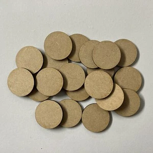 20x Blanko Kreis Holz Basteln Form MDF Geschenkanhänger Verzierung - Bild 1 von 4