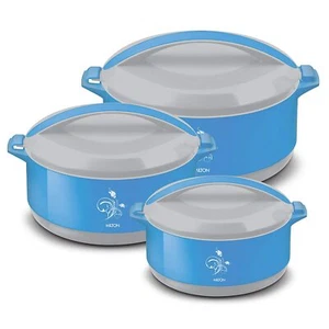 Milton Divine Jr Inner Steel Casserole (Set of 3, 430 ml, 830 ml, 1400 ml, Blue) - Picture 1 of 6