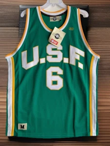 NWT Hardwood Legends USF Dons BILL RUSSELL NCAA BASKETBALL Jersey #6 SEWN Men's - Picture 1 of 6