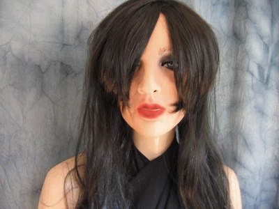 Frauenmaske MARILYN +WIMPERN +PERÜCKE - weiblich Latex Damen Gummi Maske Frau - Bild 1 von 4