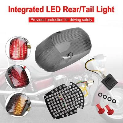 Integrated LED Rear/Tail Light For Honda Sabre Shadow ACE Deluxe Valkyrie Black - image 1 of 4