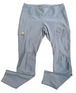 Usado en Excelente Condición Fjallraven Mujer XL Abisko Trekking Trail Mallas Pantalones 30.5” Entrepierna Gris - Imagen 1 de 9