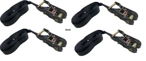4 x Endless Ratchet Tie Down 25mm x 6mtr 750kg, Tiedown, Entertainment Ratchet - Picture 1 of 1