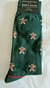 CALCETINES ESTAMPADOS DE PAN DE JENGIBRE PARA HOMBRE BANANA REPUBLIC HOLIDAY TALLA ÚNICA NUEVOS CON ETIQUETAS - Imagen 1 de 2