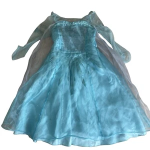 Disney Frozen Princess Queen Elsa Costume Cosplay Party Dress Tutu Girl’s 4 - Picture 1 of 3