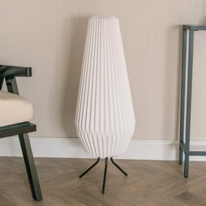 Papier Plissee Stehlampe Geometrisch Origami Träne Wohnzimmer Lounge Leuchte - Bild 1 von 9