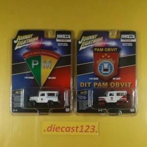 2pcs JOHNNY LIGHTNING BISHOP TOYOTA LAND CRUISER INDONESIA POLICE PM PAM OBVIT  - Picture 1 of 8