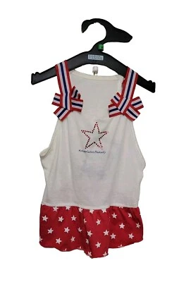 PATRIOTIC STARS AMERICA Casual Canine DOG PUPPY SHIRT TEE T shirt DRESS medium - Image 1 of 4