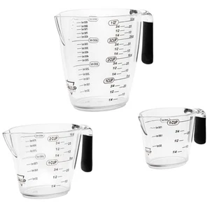 Measuring Cup Set - Clear Plastic Measuring Cups for Liquids Batter Flour Pow... - Picture 1 of 6