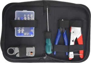 14 Stck. Koaxialkabel Kompression Crimpzange RG59 RG6 Koax Crimper Werkzeug Kit... - Bild 1 von 1