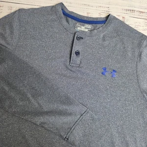 Camisa Under Armour ColdGear Infrarroja Manga Larga Mediana Suelta Azul Henley - Imagen 1 de 11