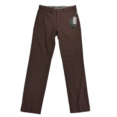 Michael Kors Mens Major Classic Fit Stretch Performance Pants Blackberry 32x32 - Image 1 of 4