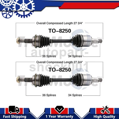 2 ejes delanteros TrakMotive CV eje articulado para Toyota Tundra 2013 2012 2011 2010 Foto 1 de 2