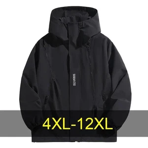 Wasserdichte Windbreaker Jacke Herren 12xl 10xl Übergröße Cargojacke Mode Freizeit - Bild 1 von 32