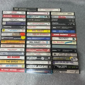 50 Cassette Lot Classic Rock Pop Oldies – Simon & Garfunkel Roy Orbison Byrds - Picture 1 of 12