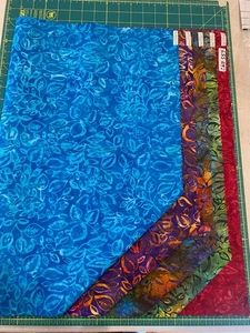 Batik Sample Card - 100% cotton -5 fabrics - 21"w x 17"l -#135 - Picture 1 of 2