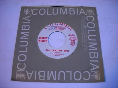 PROMO w SLEEVE Johnny Winter 21st Century Man 1970 45rpm VG++ Foto 1 de 2
