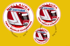 Pegatina Niki Lauda McLaren 1984 F1 Casco Campeón Alta Calidad - Scuderia GP - Imagen 1 de 4