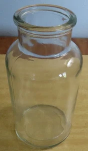 Large Clear Bud Vase Apothecary Jar Decorative Glass Bottle Wedding 6 3/8"H - Picture 1 of 6