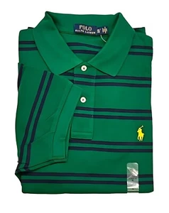 $115 Polo Ralph Lauren Pony Striped Short Sleeve Classic Work Golf Mesh Shirt XL - Picture 1 of 6