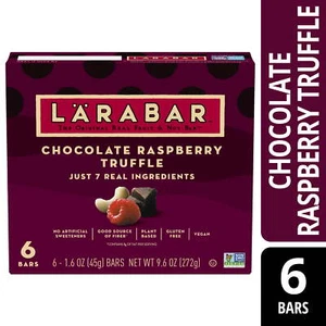 Larabar Chocolate Raspberry Truffle, Gluten Free Vegan Fruit Nut Bars, 6 ct - Picture 1 of 7