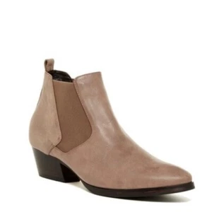 Aquatalia Falco Leather ankle boots Size 6.5 Mushroom - Picture 1 of 6