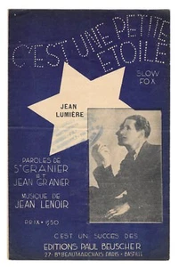 C' EST UNE PETITE ÉTOILE de Jean LUMIÈRE Paroles J.GRANIER Musique J.LENOIR 1935 - Bild 1 von 2