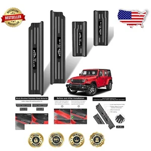 Custom Fit Jeep Door Sill Protectors - Stainless Steel for Wrangler JL & JT 2025 - Bild 1 von 11