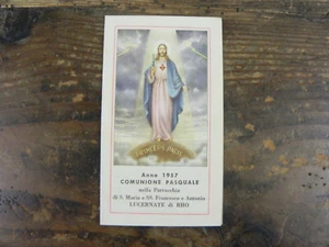 Comunione Pasquale Anno 1957 Santino Chiesa Parrocchia LUCERNATE di Rho S. Maria - Imagen 1 de 3