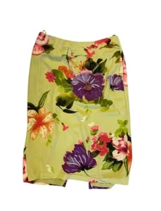 Vintage Silk Club Collection Floral Tropical 100% Silk Beaded Skirt Women (14) - Picture 1 of 4