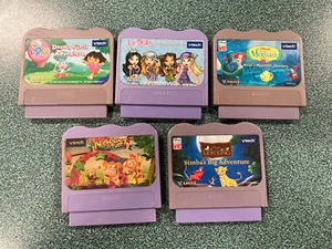Vtech Vsmile Lot {Batman Disney’s Little Mermaid Lion King Alphabet Park} - Picture 1 of 2