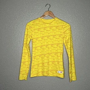 Adidas X Lego Collab Long Sleeve Juniors Medium Primegreen Top Yellow Orange - Picture 1 of 5