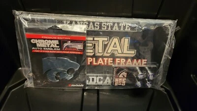 Kansas State NCAA Fan Kit - License Plate Frame, Chrome Emblem, Valve Stems - Image 1 of 3