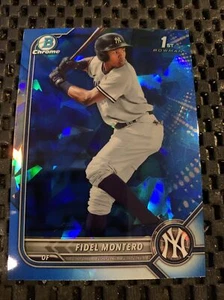 FIDEL MONTERO 2022 BOWMAN CHROME SAPPHIRE 1ST PROSPECT SP FREE SHIP - Picture 1 of 2