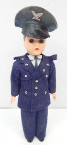 Bambola 2H vintage Air Force Airine Pilot Boy alta 7" uniforme con berretto ufficiale anni 50 - Foto 1 di 3