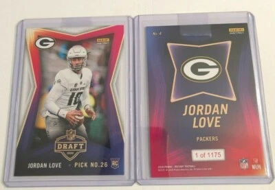 2020 Panini Instant NFL Draft Night RC JORDAN LOVE PACKERS ROOKIE /1175 MADE! - Image 1 of 2