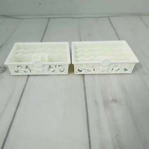 2013 Barbie Doll Dreamhouse White Dishwasher Rack 2 Count Replacement - Picture 1 of 9