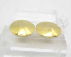 STUNNING LADIES 14K YELLOW GOLD ROUND DISC STUD EARRINGS 2.3G - Picture 1 of 6