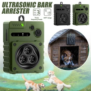 Outdoor Anti Bark Device Ultrasonic Dog Barking Control Stop Repeller Trainer US - Picture 1 of 13