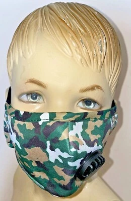 Unisex Kids Camouflage Fashion Face Mask with Filter - Image 1 of 2
