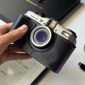 Funda protectora de media cámara de cuero genuino hecha a mano 2025 para Pentax 17 - Imagen 1 de 24
