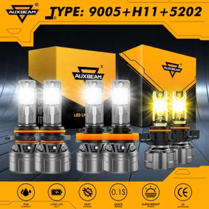 For GMC Sierra 1500 2500 2007-2013 AUXBEAM LED Headlight Fog Bulbs White/Yellow - Foto 1 di 19