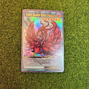 Toon Rose Black Dragon Yugioh Waifu Full Art Goddess Story Trading Card Holo Alt - Picture 1 of 2